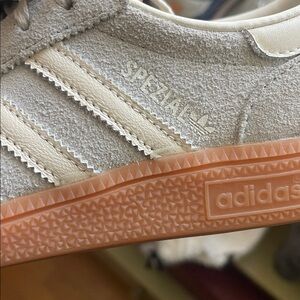 Adidas Women's Light Gray Suede Sneakers